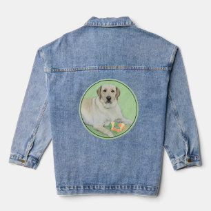Veste En Jean Peinture de balles de tennis et de retrieur du Lab