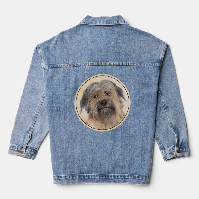 Veste En Jean Peinture de berger pyrénéenne - Cute Original Chie (Verso)