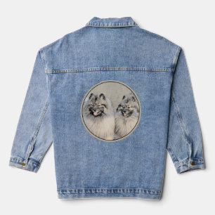 Veste En Jean Peinture des frères Keeshond - Art original de chi