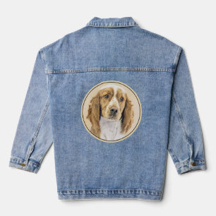 Veste En Jean Peinture d'espagnol Welsh Springer - Art original