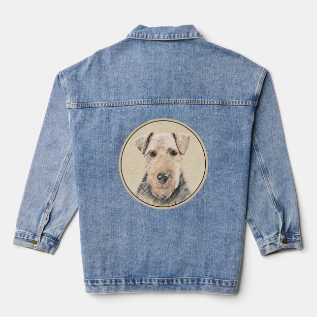 Veste En Jean Peinture galloise Terrier - Cute Original Chien Ar (Verso)