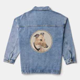 Veste En Jean Peinture Greyhound - Cute Original Chien Art