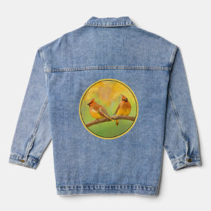 Veste En Jean Peinture Jaseur d'Amérique - Oiseau Sauvage Origin