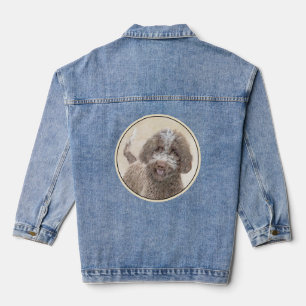 Veste En Jean Peinture Lagotto Romagnolo - Art Original de Chien