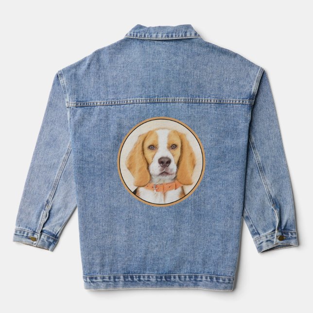 Veste En Jean Peinture originale de chien Beagle Hound Art anima (Verso)