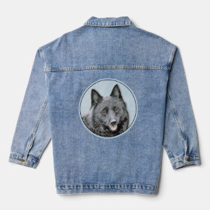 Veste En Jean Peinture Schipperke - Cute Original Chien Art
