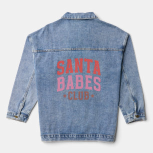 Veste En Jean Père Noël Babes Club Rouge et rose Tri-Blend de No