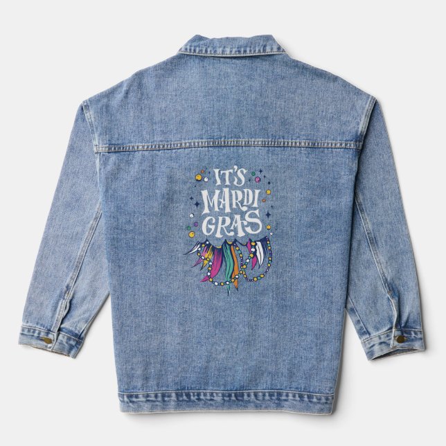 Veste En Jean Perles costumées C'est Mardi Gras (Verso)