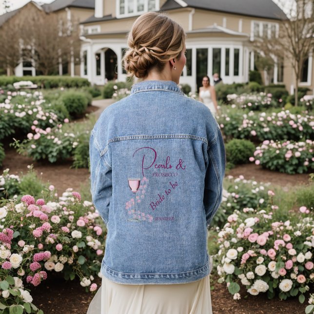 Veste En Jean Perles modernes Boho Chic et Fête des mariées Pros (Mariage Retour)