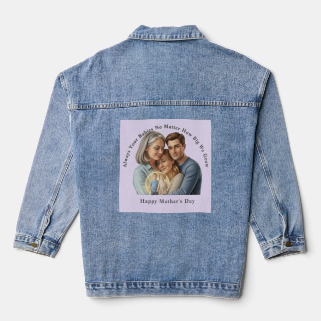 Veste En Jean personalized mother's day photo  (Verso)