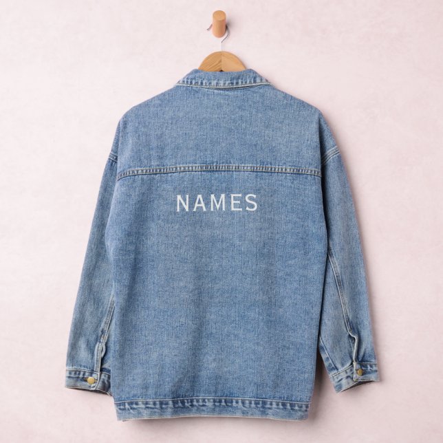 Veste En Jean Personalized With Last or Nickname Name on Them (Hangar)