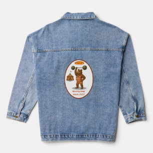 Veste En Jean Personnalisé "Ours fort"
