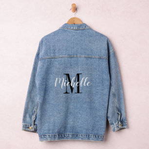 Veste en jean personnalisée avec monogramme