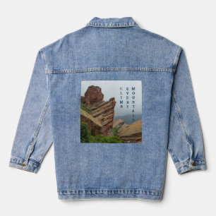 Veste en jean personnalisée "Red Rock" paysage