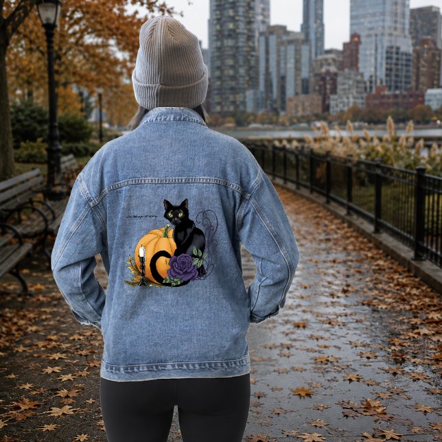 Veste En Jean Petit Chat Noir (Créateur téléchargé)
