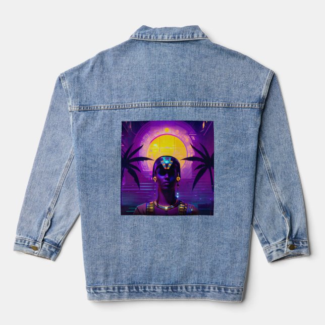 Veste En Jean Pharaon Synthwave (Verso)