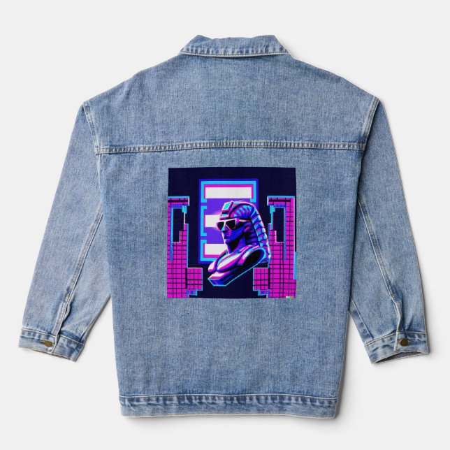 Veste En Jean Pharaon Synthwave (Verso)