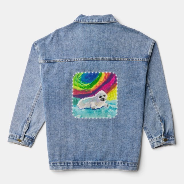 Veste En Jean Phoque bébé "Art by Kids" (Verso)