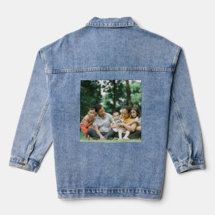 Veste En Jean Photo de famille personnalisée