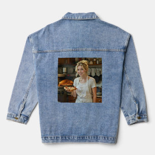 Veste En Jean Photo de pizza en train de manger Personnaliser