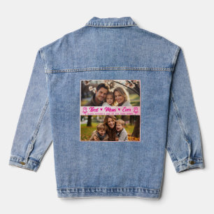 Veste En Jean Photo de texte élégant Fête des mères aquarelle ro