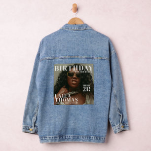 Veste En Jean Photo personnalisée Couverture du magazine de fête