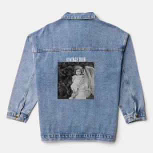 Veste En Jean Photo Vintage Personnalisé  Année Anniversaire per