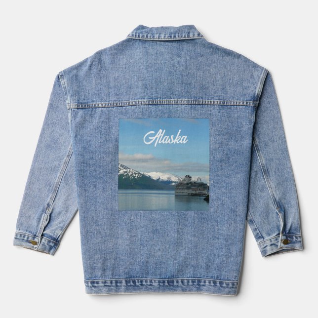 Veste En Jean Photographie de voyage de croisière en Alaska (Verso)