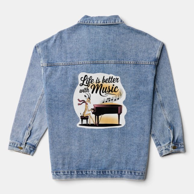 Veste En Jean piano gazelle (Verso)