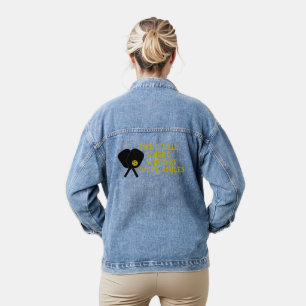 Veste En Jean Pickleball Lover's Dream drôle slogan jaune