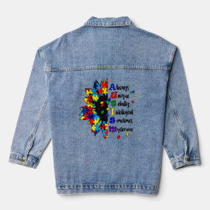 Veste En Jean Pièce de Puzzle Sensibilisation sur l'autisme de t