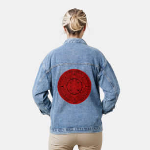 Veste En Jean Pierre de soleil aztèque mexicaine Calendrier maya