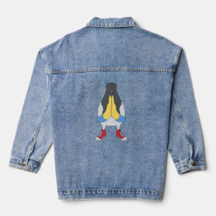 Veste En Jean Pigeon avec chaussures