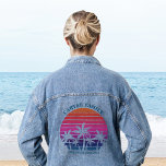 Veste En Jean Plage Famille Réunion Palmier Tropical<br><div class="desc">Cool jumelant vestes de denim vacances familiales pour femmes à porter sur une croisière île. Doté de beaux palmiers face à un joli coucher de soleil de plage rose. Veste en jean personnalisée pour votre séjour d'été à la mer.</div>