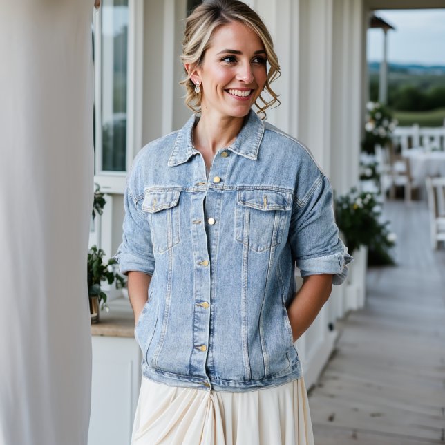 Veste En Jean Plain (Devant de mariage)