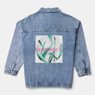 Veste En Jean Plante verte pâle élégante Vibe d'été
