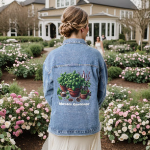 Veste En Jean Plantes d'herbes en pot Master Gardener