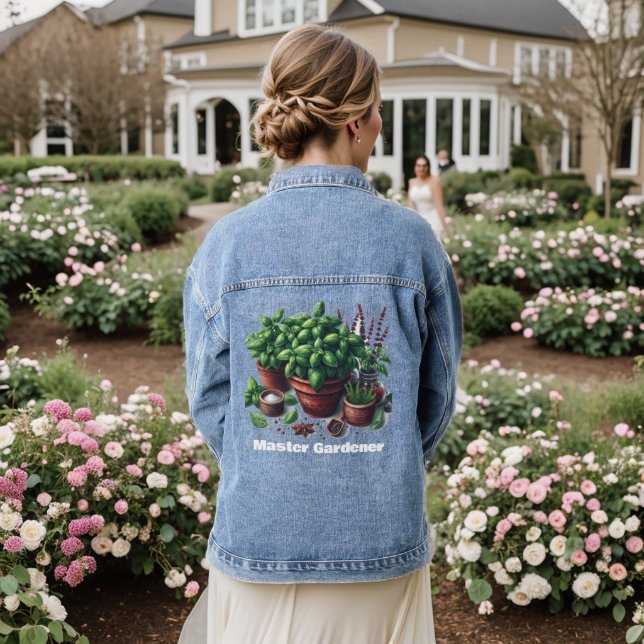Veste En Jean Plantes d'herbes en pot Master Gardener  (Mariage Retour)
