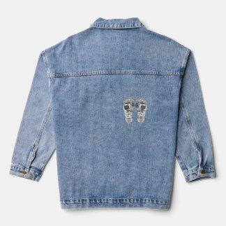 Veste En Jean plaque de carte de pied de réflexologie