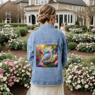 Veste En Jean Plumes rousses à crête juvénile Dove Imaginaire Oi