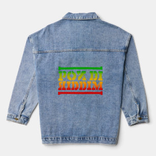 Veste En Jean Pon Di Riddim Rasta Colors Reggae
