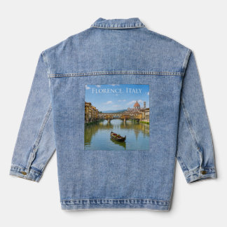 Veste En Jean Ponte Vecchio Paysage Urbain Romantique