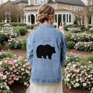 Veste En Jean PORTEZ GRIZZLY Silhouette Denim Jean Jacket
