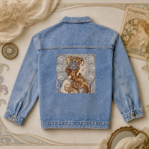 Veste En Jean Portrait de Reine Art Nouveau