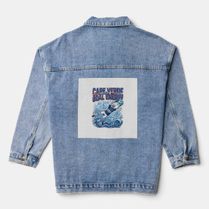 Veste En Jean Portugal Football 2026 Football Gras Pays Typograp