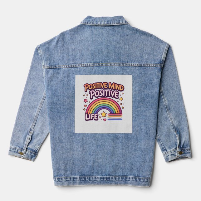 Veste En Jean Positive Mind Positive Life (Verso)