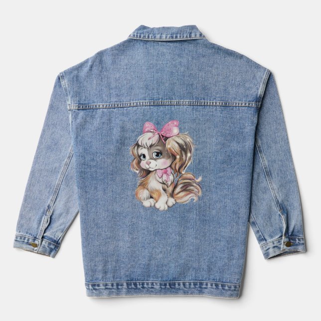 Veste en jean pour chiot (Verso)