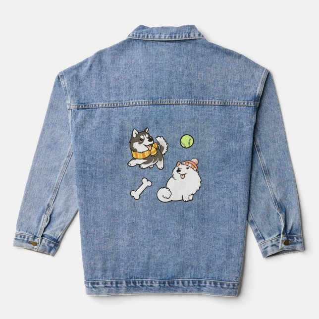 Veste En Jean Pour un amateur de chiens (Verso)