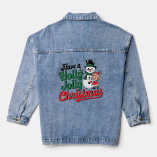 Veste En Jean Prenez un Holly Jolly Christmas