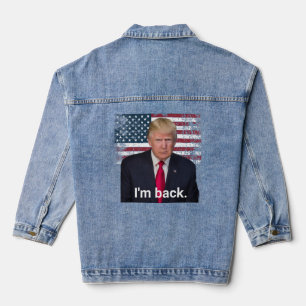 Veste En Jean Président Trump Je Suis de Retour